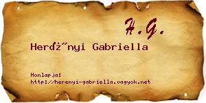 Herényi Gabriella névjegykártya
