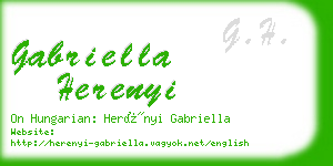 gabriella herenyi business card